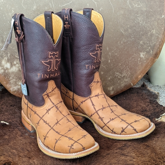 TIN HAUL "Bob Wire" mens Cowboy Western cattle rancher boots NEW with tags - Picture 15 of 16